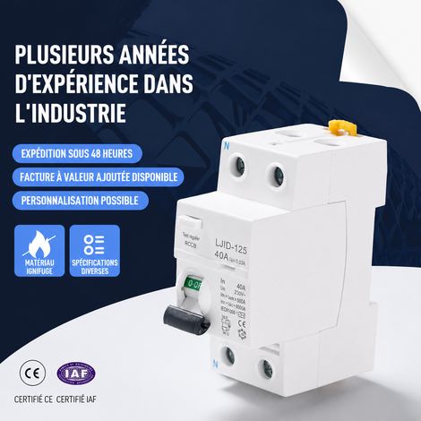 Disjoncteur différentiel électromagnétique AC LJID-125 4P 4p 325 g – Livraison gratuite (1/5)