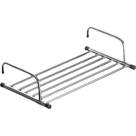 Support de séchage en Acier Inoxydable, Support de séchage Pliable for Balcon à l'extérieur de la fenêtre de la Chambre à Coucher (Size :87-160cm) Cintre (1/2)