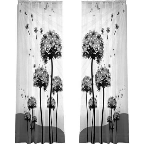 Écharpe de fenêtre à motif de feuilles-Fleur 3 130x183cm (1/2)