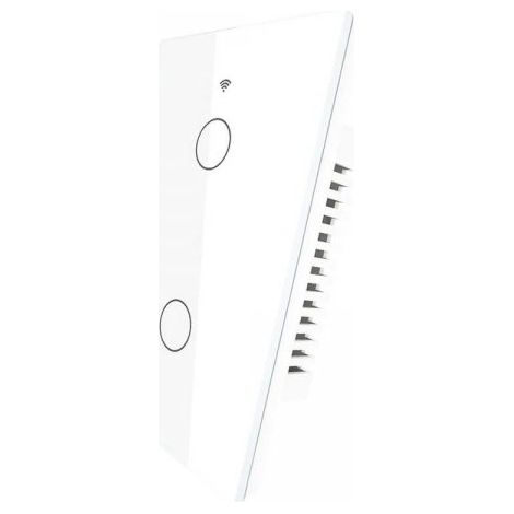 A2ZWORLD Interruttore Da Scatola 503, Touch Bianco, WIFI 2.4G+BLE+RF 433MHz, Bluetooth BLE Mesh, TUYA Smart Life, 220V 10A, 120X72X38mm Per Scatola 503, IP20,Disponibili 1,2,3 Tasti (2 Tasti)