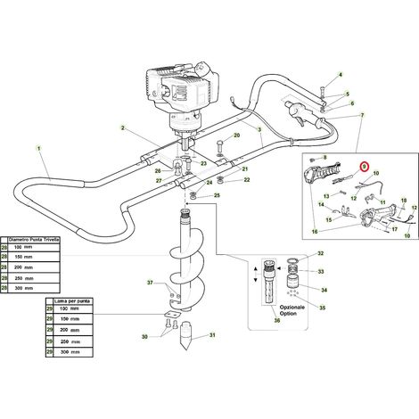 Leva sicurezza ORIGINALE ACTIVE trivella modelli tdu 155 021583