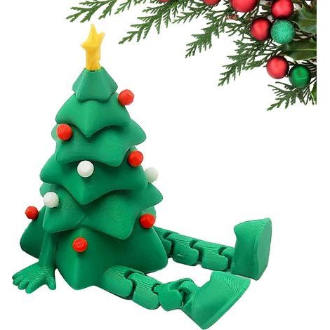 Sapin De Noël Bureau Ornement Bureau Sculptural Adorable Et Flexible  Figurine Sapin De Noël Imprimée En 3D Décoration Pour Bureau Pour La Maison Le Salon La Cuisine Et Le Bureau (1/5)