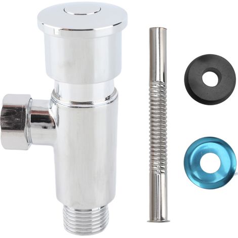 Kit de réparation de toilettes en alliage de zinc avec soupape de chasse d'eau à bouton-poussoir manuel, pièces de rechange pour réservoir G1/2 (1/5)