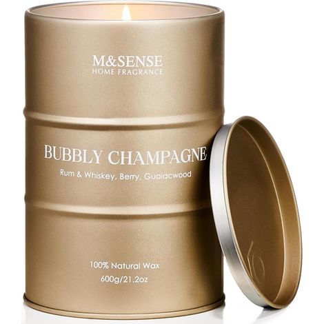 Duftkerze Sojakerze Glas 130 Stunden 600g 600g Prickelnder Champagner (1/5)