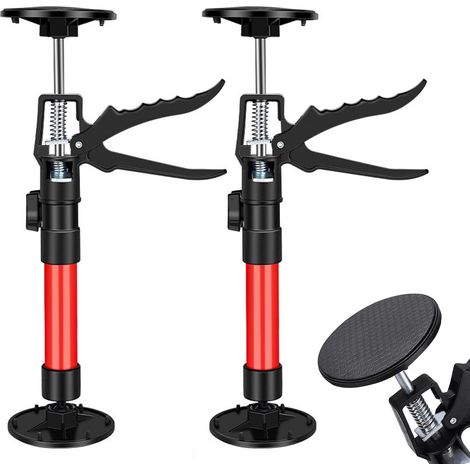 Ensemble de 2 Barres de Support Réglables 30-60 cm - Cric pour Meubles - Support en Acier pour Installation et Plaques de Plâtre (1/5)