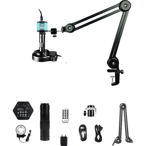 Microscopio digital, resolución 4K, aumento de 500X, 4K 48MP IMX415 PLUS-a, 150X Plus 5X OBJ-a (1/2)