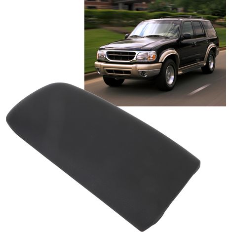 Mittelkonsolenabdeckung aus schwarzem Kunstleder, Armlehnenhalterung für Ford Explorer/Mountaineer 1997-2002