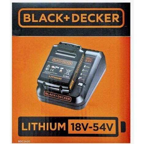 Batterie et Chargeur BLACK+DECKER - Lithium 18V 2 Ah - BDC2A20-QW
