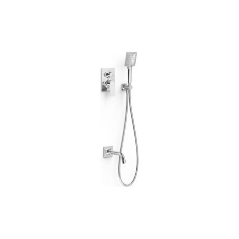 Kit mitigeur encastré 2 voies Rapid‑box pour baignoire et douche Project Chrome - TRES 22138007