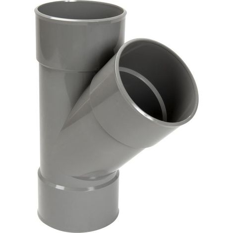 Nicoll – Culotte simple PVC vidange 45° femelle femelle Ø110 – Raccord pour évacuation eaux usées – Fixation par emboîtement – Pour chantiers humides