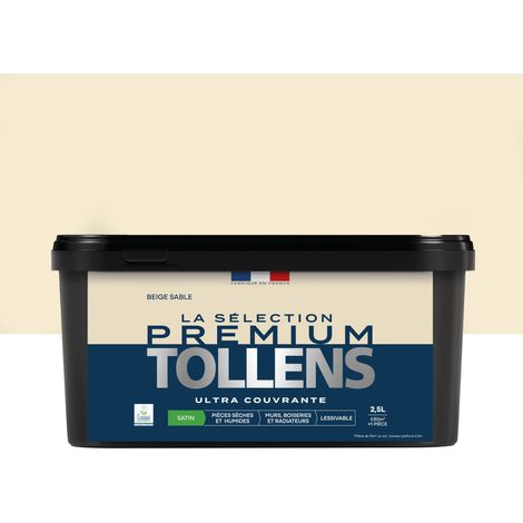 Tollens - Peinture intérieure couleurs - La Sélection Premium Satin - Ultra Couvrante - Beige Sable 2,5 L - 30m² (1/5)