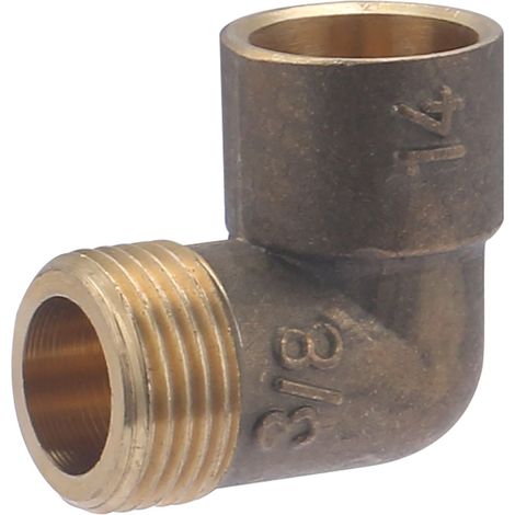 Codo Macho Latón QUICK PLOMBERIE - Ø14 Macho 3/8