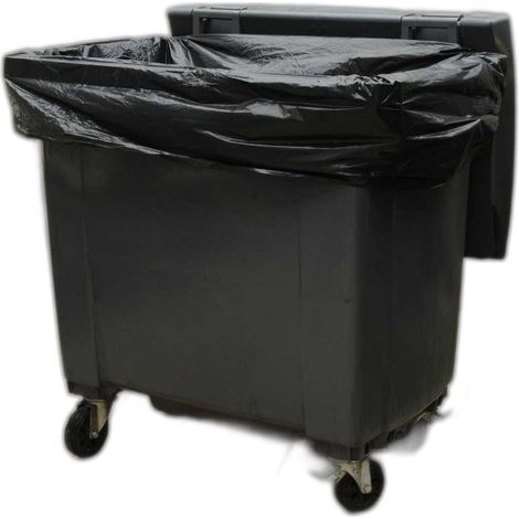 Housse conteneur 750l 30µ le carton de 50 1190x1500mm - PROMOSAC - Sac poubelle de 200 a 750 litres (1/2)