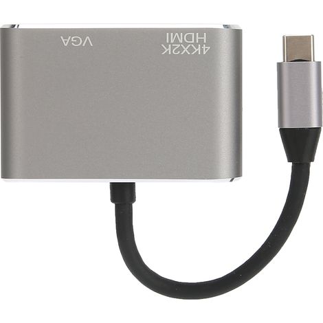 Adaptateur Type-C vers HDMI et VGA, Convertisseur Vidéo USB-C Double Écran (1/5)