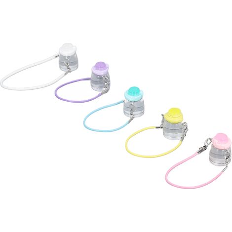 Lot de 5 Mini Bouteilles Eau Résine Réaliste Coloré Décoration Maison Poupée Accessoire Scène Cuisine Café (1/5)