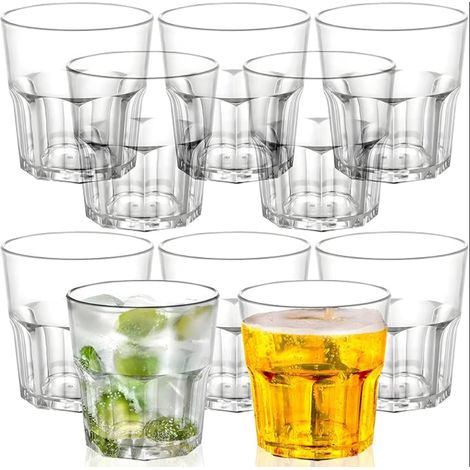 Reusable Acrylic Glasses for Home Restaurants Parties Dishwasher Clear 260ml (1/5)
