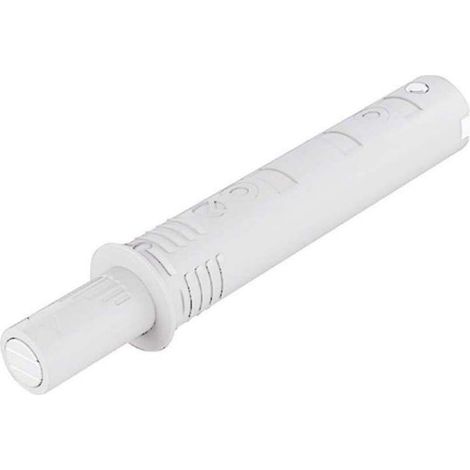 Loqueteau pousse lâche à encastrer renforcé - Décor : Blanc - Sortie piston : 10 mm (1/4)