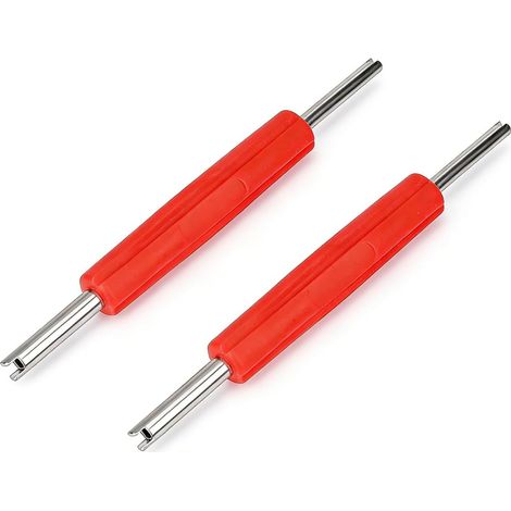2Pc Demonte Valve/Extracteur de Noyau de Valve en Acier Inoxydable, Outil de Réparation de Pneus pour Voiture/Auto, Moto, Vélo/VTT (Rouge) (1/5)