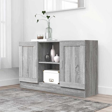 Buffet - Armoire de rangement Enfilade Sonoma gris 120x30,5x70 cm Bois d'ingénierie BV525583 - BonneVie (1/5)