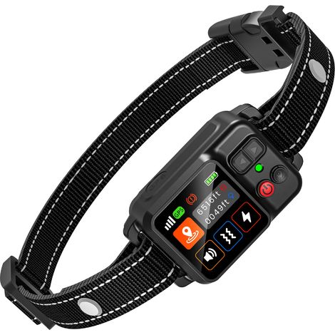 Nouvelle clôture électronique intelligente pour animaux : collier d'éducation pour chien avec GPS extérieur, étanche, à stimulation électrique et confinement sans fil. (1/4)