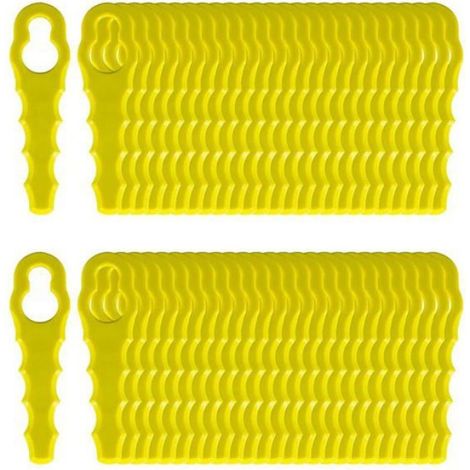 Lame De Rechange - Pour Tete Coupe-Bordure Double Lame Dentee - Compatible RAC155 RAC157 RAC158 - Lot De 50 (1/5)