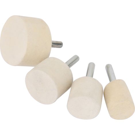 Lot de 5 disques de polissage en feutre de laine avec poudre d'oxyde de cérium (4 pièces) (1/5)