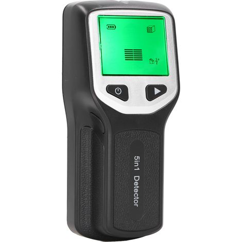 Balkensucher-Wandscanner-Sensor 5-in-1-Detektor HD-LCD-Display für Holz, Wechselstromkabel, Mitte und Kante Silber (1/5)