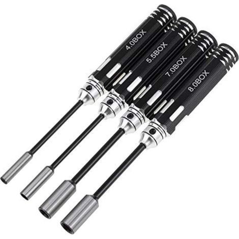 4 tournevis hexagonaux, kit d'outils RC pour voiture, bateau, drone, hélicoptère multi-axes drone de bateau de voiture RC(4.0 mm, 5.5 mm, 7.0 mm, 8.0 mm)