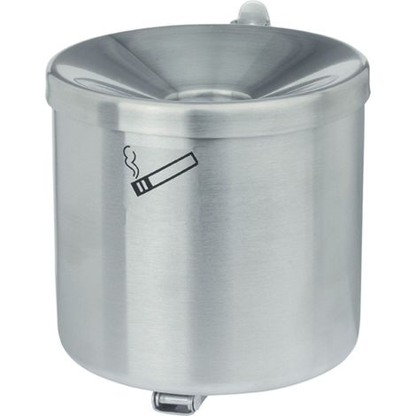 Sicherheitswandascher Ø90xH100mm silberfarbig m.Kippvorrichtung TKG