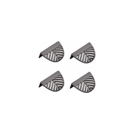 4pcs Forme des Feuilles Cabinet Pulls Laiton Doré Poignées De Meubles De Cuisine Porte De Cuivre Tirettes De Tiroir-Noir (1/5)