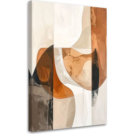 Wandbild Geometrische Abstraktion moderne Dekoration in Beigetönen 60x90 (1/5)