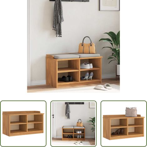 vidaXL Kieferbank - Flurbank SANDNES 87x40x50 cm Massivholz Kiefer (1/5)