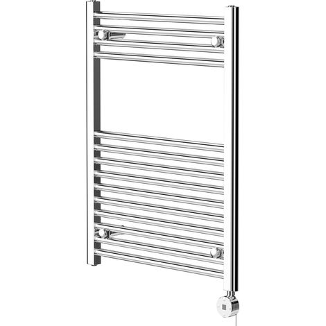 Wholesale Domestic Pizarro Chrome 800mm x 600mm Straight Digital Thermostatic Electric Heated Towel Rail (1/5)