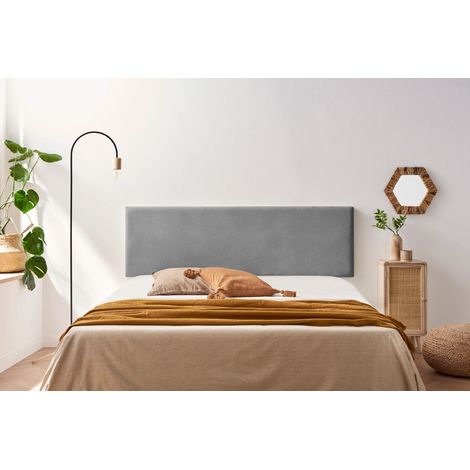 Cabecero Tapizado NOVA Acualine 90x50x5 cm - GRIS CLARO - Moonia (1/5)