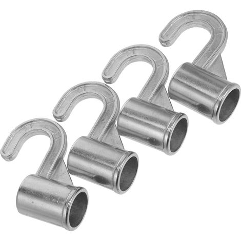 Lot de 4 crochets pour penderie en aluminium léger sans