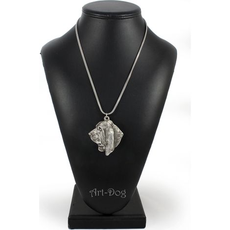 Basset Hound I - collana con ciondolo a forma di cane su catena d'argento, gioiello unico di Art-Dog (1/5)