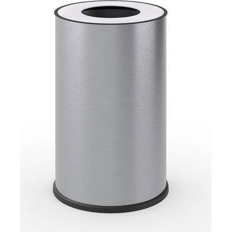 Pattumiera a Bidone Ø 45,5x70,5 cm 1 Scomparto 100 L in Acciaio Inox Satinato