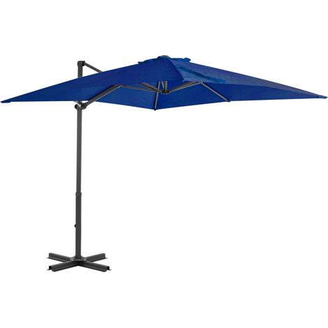 Ampelschirm mit Aluminium-Mast 250x250 cm Azurblau