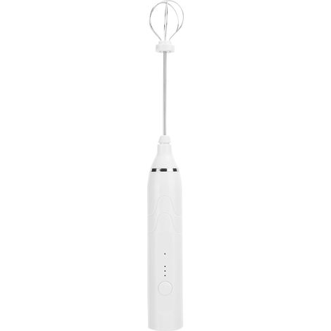 Mousseur à lait électrique rechargeable par USB, 3 vitesses, batteur à œufs, mixeur portatif, article ménager blanc