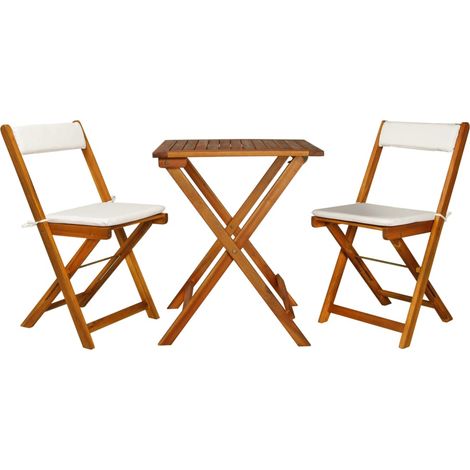 Arredi Giardino con cuscino 2 pcs Tono di legno caldo vidaXL