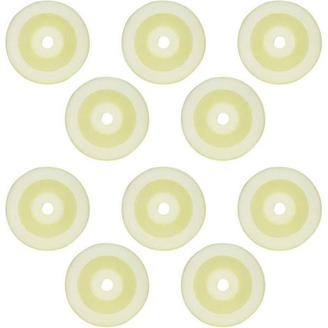 Rueda de nailon, 10 ruedas de polea redondas, rodillo de polea de nailon, rodillo giratorio de nailon de 2,5 pulgadas, carga máxima de 25 kg, para vagones de plataforma pequeños, ruedas surtidas