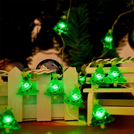 Guirlande Lumineuse LED - 20 Ampoules - Longueur 200 cm - Alimentation Piles AA - Pour Arbre de Noël Décoration Intérieure Extérieure - 1 Pièce (1/5)