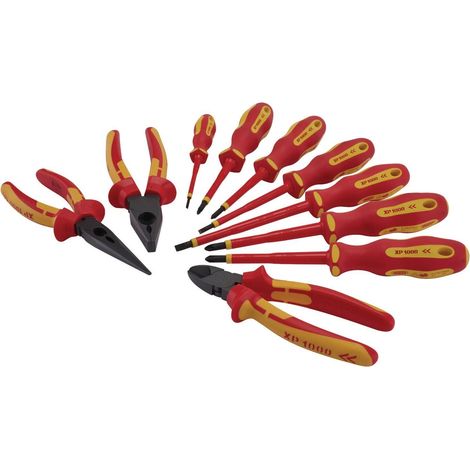 Draper XP1000 VDE Insulated Screwdriver and Pliers Set (10 Pieces) – Model 94859