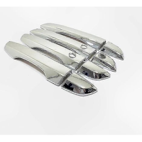 Cache de poignée de porte pour conduite à droite pour Honda Civic 10e génération (2016-2020) - Accessoires extérieurs en fibre de carbone ABS (ABS chromé) (1/4)