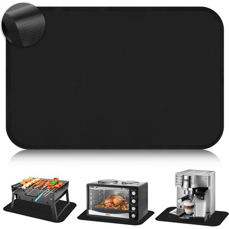 Tapis Résistant à La Chaleur pour Friteuse à Air, 40×60 cm Tapis Ignifuge Enduit de Silicone, Tapis de Protection Thermique Antidérapant pour Friteuse à Air, Machine à Café, Micro-ondes (1/5)