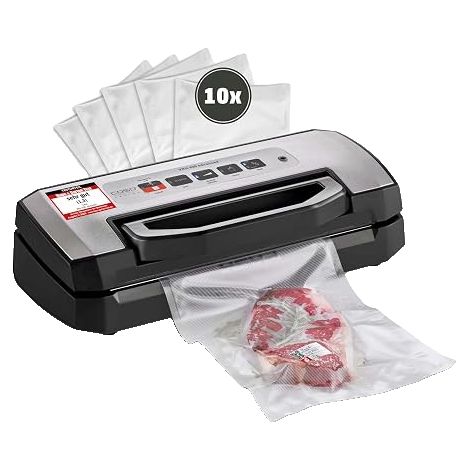 CASO VRH 490 advanced sigillatore sottovuoto nero acciaio inossidabile (1/5)