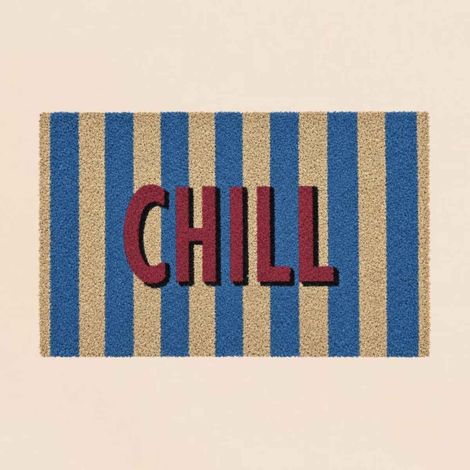 Paillasson rayures bleues Chill 40x60cm (1/4)