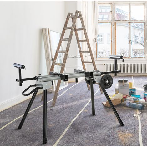 Supporto regolabile per troncatrice 123,5-245 cm in acciaio nero e argento HAVRYA (1/5)