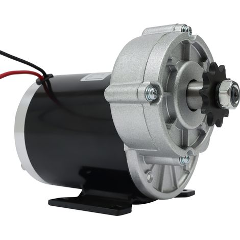 Moteur électrique 36 volts 600 watts - MY1020Z Réducteur à engrenages avec pignon à chaîne 10 dents n° 40 et support - pour scooters, vélos et karts - Conduite fluide et installation facile (1/5)