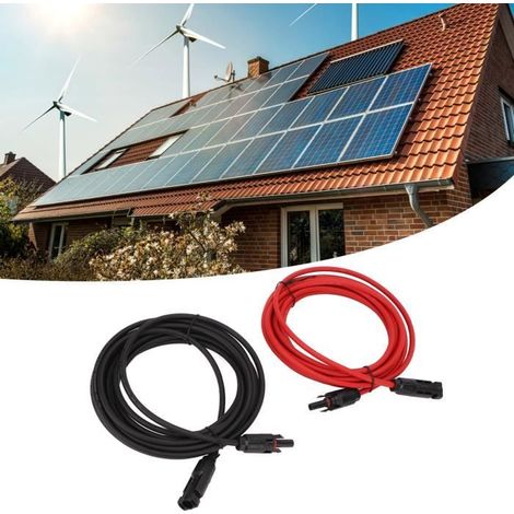 Fil pour panneau solaire - TBEST - JIM-1 - Rallonge 6m - 4mm² - Connecteur MC4 (1/4)
